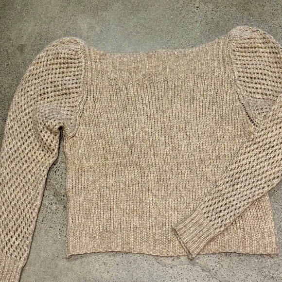 LOVESHACKFANCY ROSIE PULLOVER SWEATER GOLD SPARKLE - Picture 5 of 6